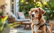 Coppia con cane in una spiaggia pet friendly in Spagna