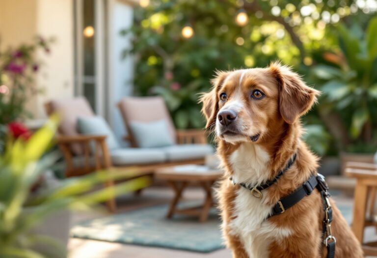 Coppia con cane in una spiaggia pet friendly in Spagna