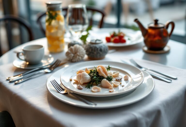 Piatto gourmet di Alkimia Mar sulla Costa Brava