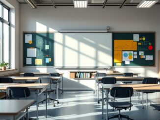Estudiantes aprendiendo matemáticas en clase