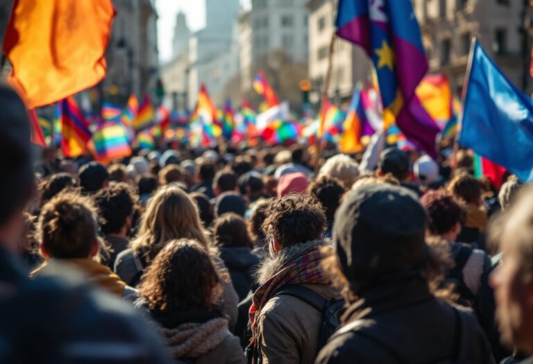 Cittadini manifestano per una sanità pubblica di qualità a Madrid