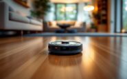Robot aspirador Lubluelu SL60D en acción de limpieza