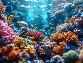 Persona che pratica snorkel in un ambiente marino sicuro