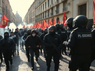 enfrentamientos en sentmenat durante las protestas contra nucleo nacional 1768129572