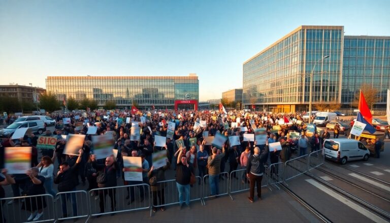 Protesta en L'Hospitalet por el ERE que afecta a tres centros de Nissan