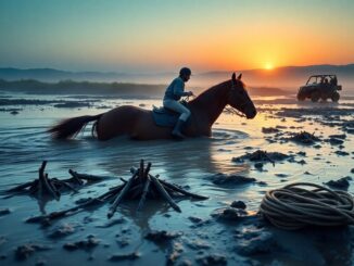 Rescate en El Rocío: jinete liberado tras quedar atrapado con su caballo