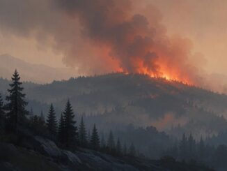 Incendio forestal detectado en la región de España