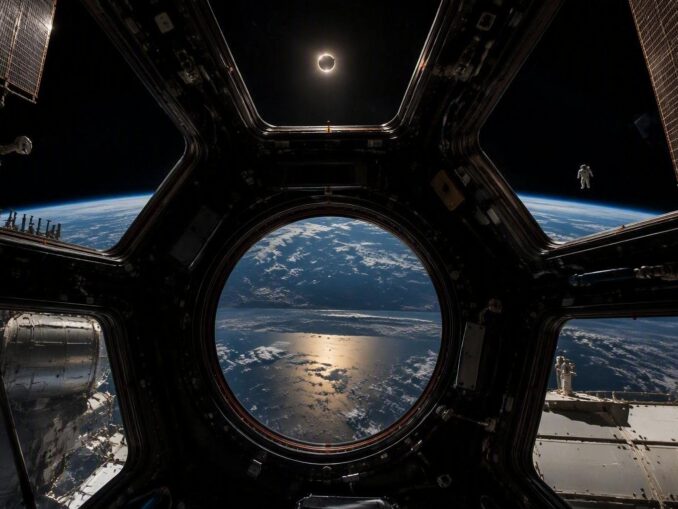 La perspectiva única de los astronautas durante el eclipse solar de 2026