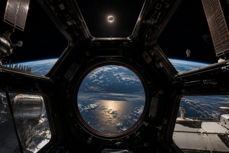 La perspectiva única de los astronautas durante el eclipse solar de 2026