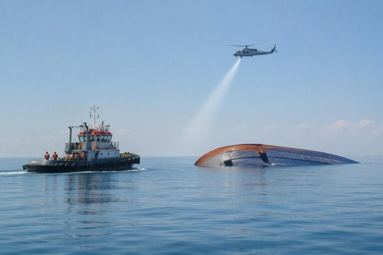Rescate en curso tras el vuelco del ferry Virgo Transport 8 en Indonesia