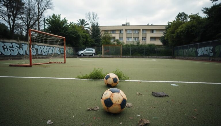 Degrado in via Caduti del Lavoro: il campo da calcetto dell’ex Uisp abbandonato