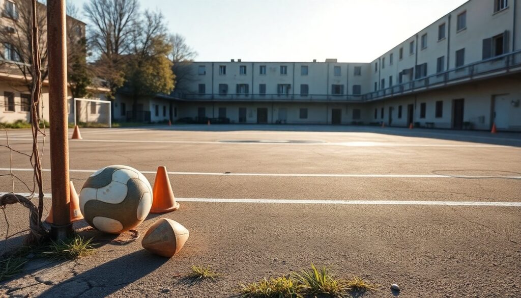 Degrado in via Caduti del Lavoro: il campo da calcetto dimenticato