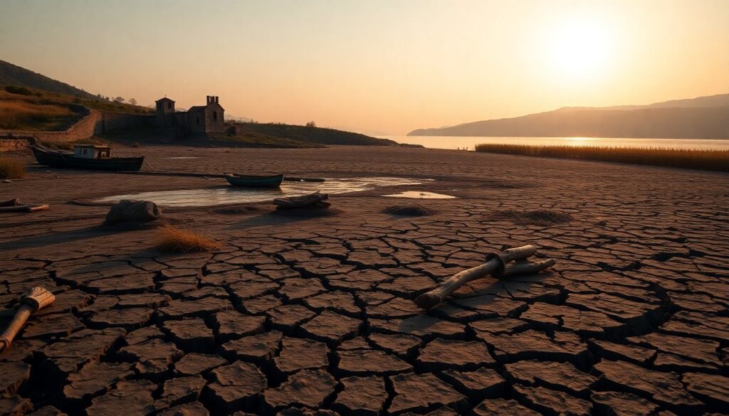 Diga del Fiastrone: abbassamento controllato del lago scopre un antico borgo