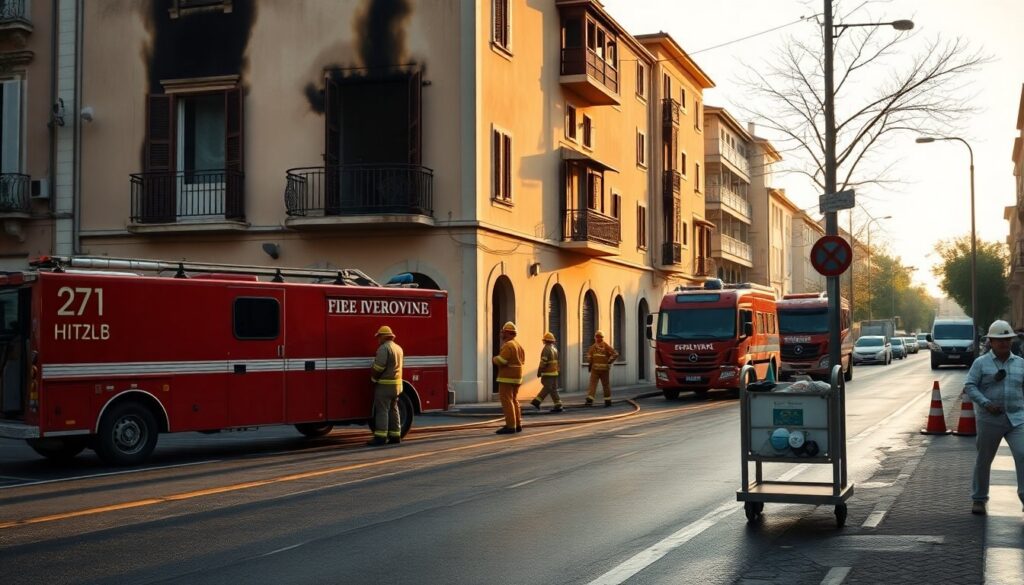 Incendio a Villa Papa, Loreto: persona soccorsa e palazzina messa in sicurezza