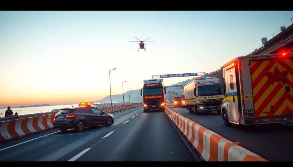 Scontro tra auto e camion sull’A14 a Porto Recanati: soccorsi ed eliambulanza