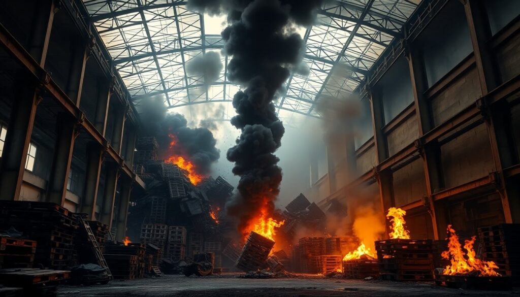 Ancona, incendio divampa in capannone vicino al centro commerciale Conero