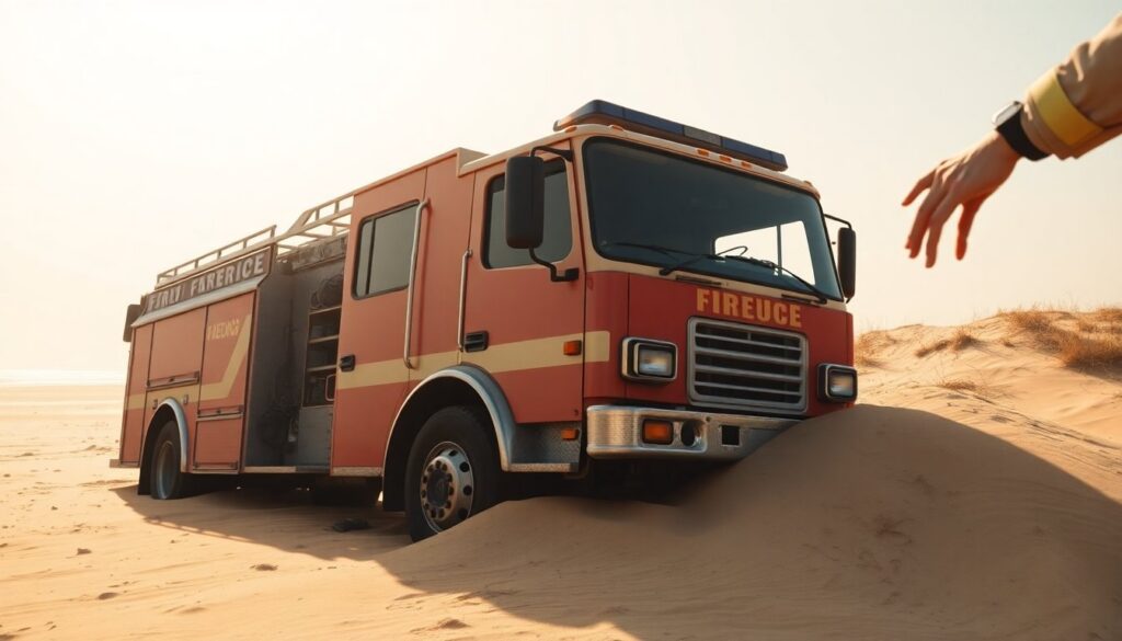 Furgone bloccato a Palombina: l’azione dei Vigili del Fuoco per liberarlo