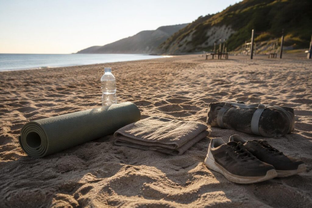 Ancona, allenamento in spiaggia: 3 routine senza attrezzi