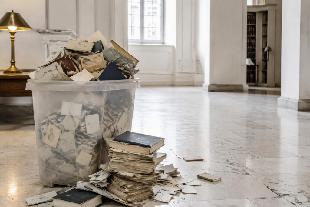 Foro Annonario: cassonetti invadono la Biblioteca Antonelliana, PD chiede intervento