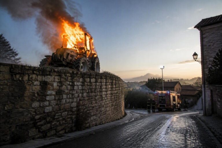 Vigili del fuoco di Jesi intervengono all’alba per spegnere un incendio a Castelplanio