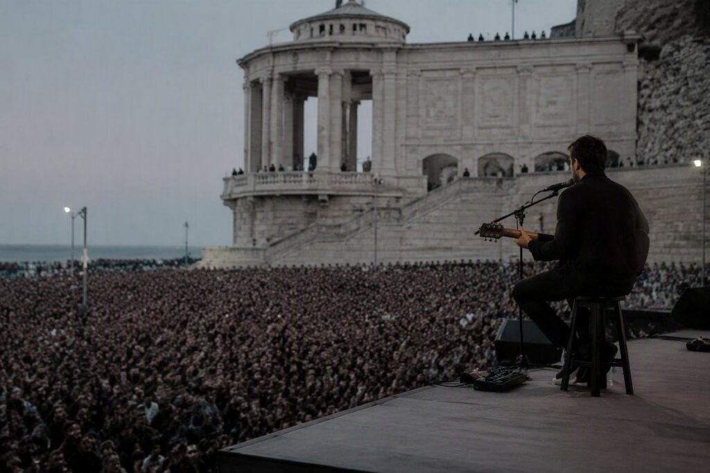 Concerto di Alex Britti ad Ancona: 3500 spettatori al Monumento al Passetto