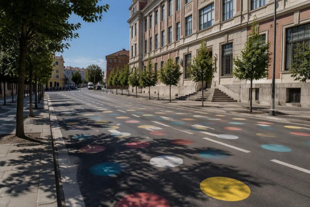 La nuova strada scolastica di Jesi: sicurezza e colore per gli studenti