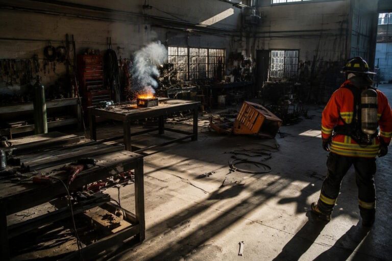Vigili spengono le fiamme della batteria di una minicar a Camerano