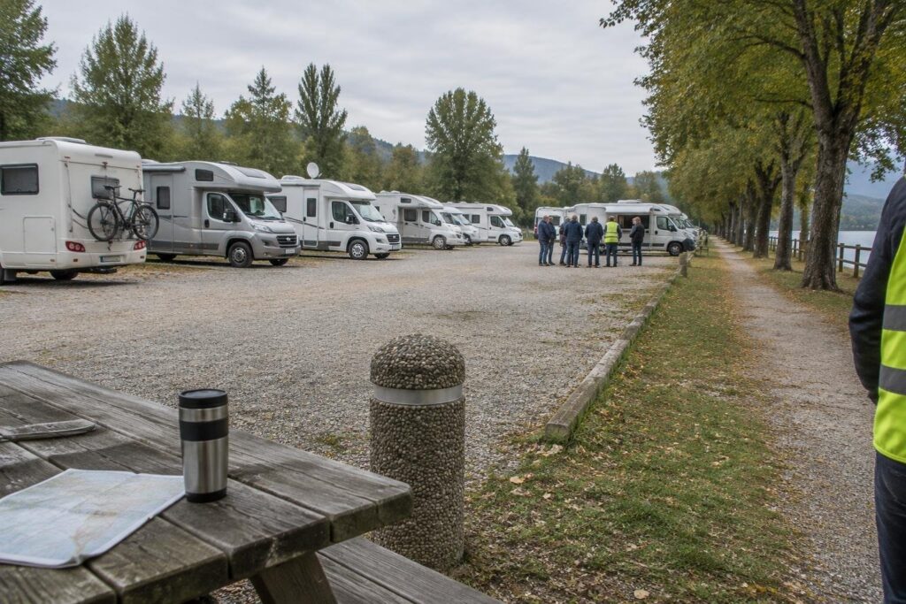 Area camper di via Zannoni: prima sosta per 11 mezzi