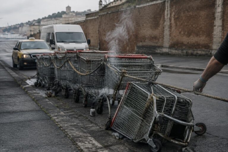 Carrelli bloccano la via ad Ancona, manifestanti scagliano uova contro la Banca d’Italia
