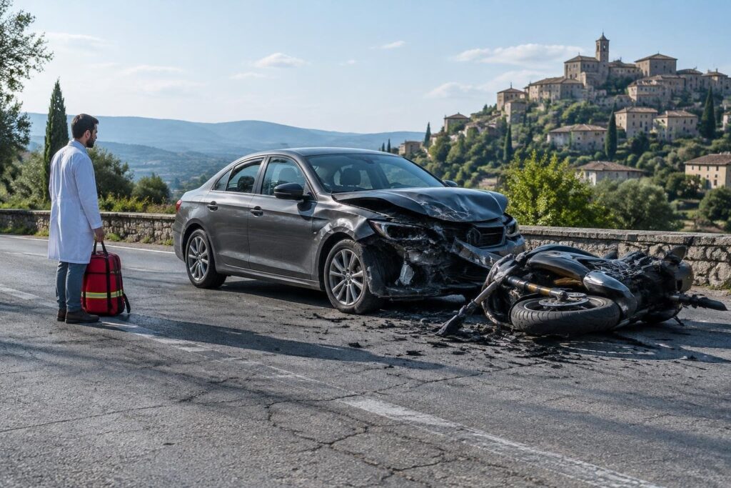 Collisioni auto e due ruote in Umbria e Trentino: feriti e due morti