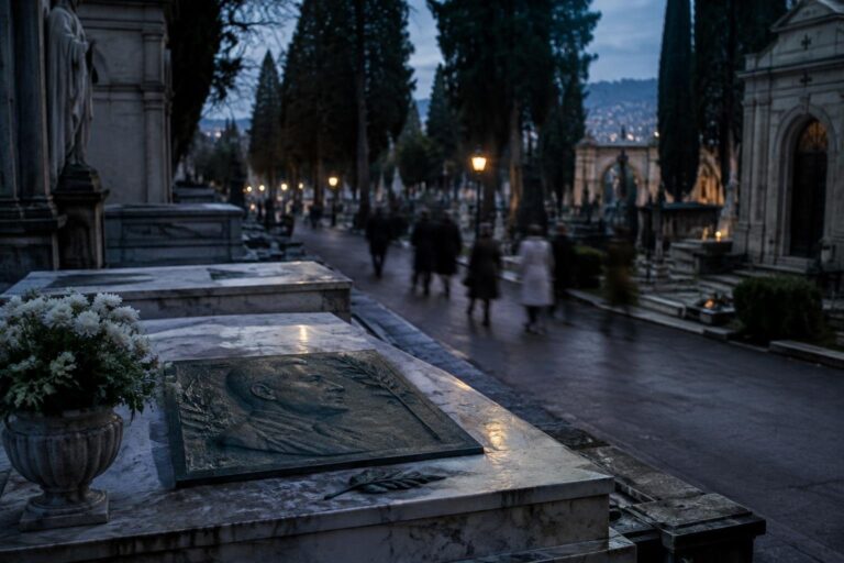 Evento del 1 novembre al Cimitero di San Benedetto con la targa di Ernesto Spina
