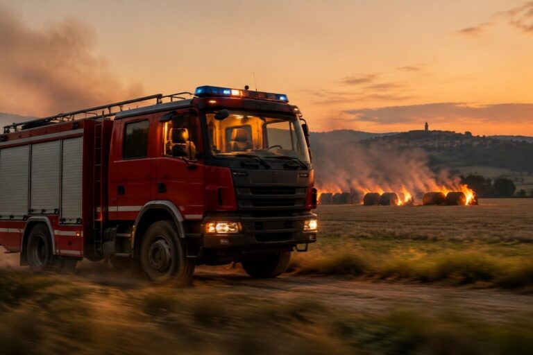 Fuoco su rotoballe fieno ad Agugliano: risposta dei vigili del fuoco