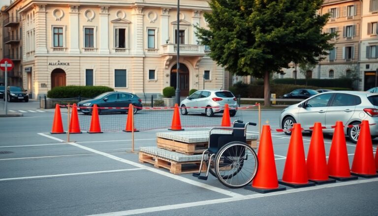 Lavori alla Salle de Gymnastique: cambiamenti alla sosta su viale Partigiani