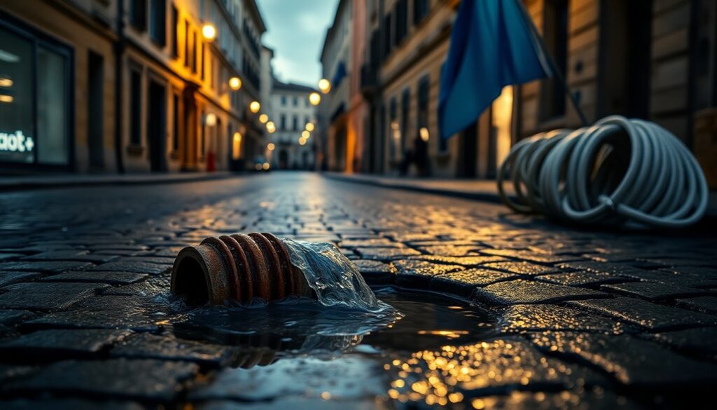 Perdita d’acqua in piazza Manzetti, lavori in corso vicino alla stazione di Aosta