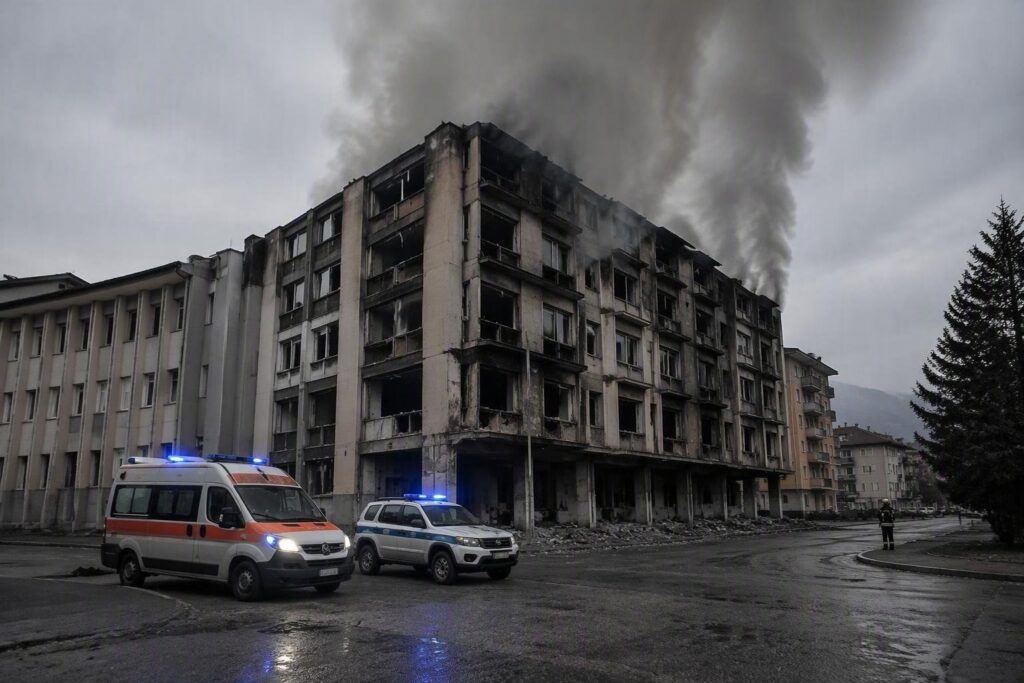 Aosta in fiamme: l’incendio in via Petigat e l’intervento dei vigili del fuoco