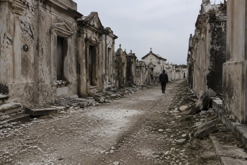 Cimitero di Civitavecchia in stato di abbandono: pericolo per i visitatori