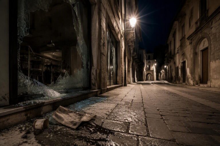 Vandalismo ad Aosta: la notte di caos nel cuore della città