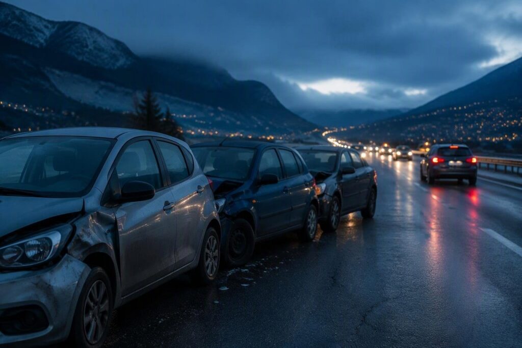 Incidente sulla statale 26 a Quart: tre auto tamponate, traffico lento