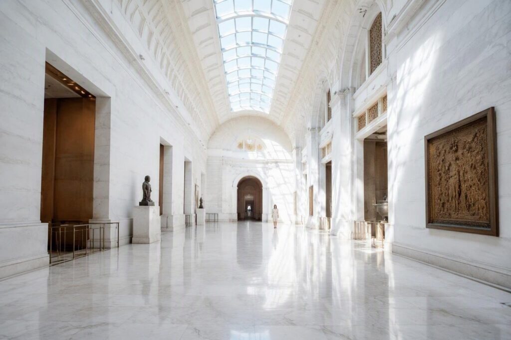 Prime ladies cinese e americana in visita al museo di Washington