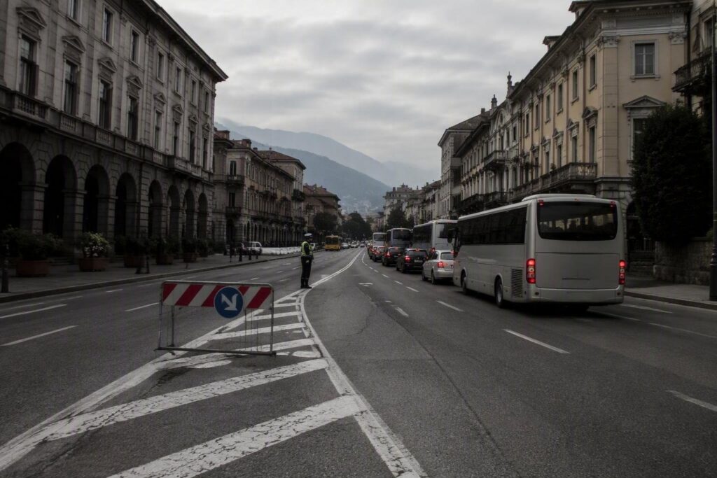 Viabilità ordinata ad Aosta nel primo giorno di scuola con gallerie chiuse