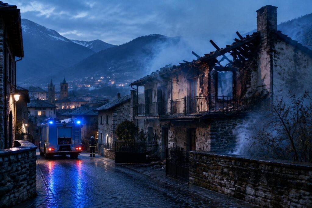 Fiamme a via Monsignor Alliod, anziano gravemente ustionato