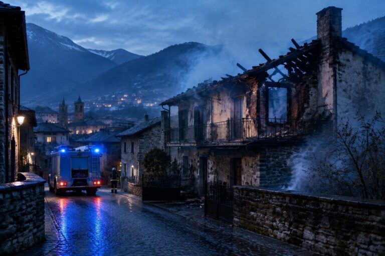 Fiamme a via Monsignor Alliod, anziano gravemente ustionato