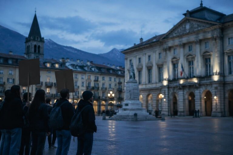 Manifestazione a Aosta degli studenti contro le condizioni scolastiche