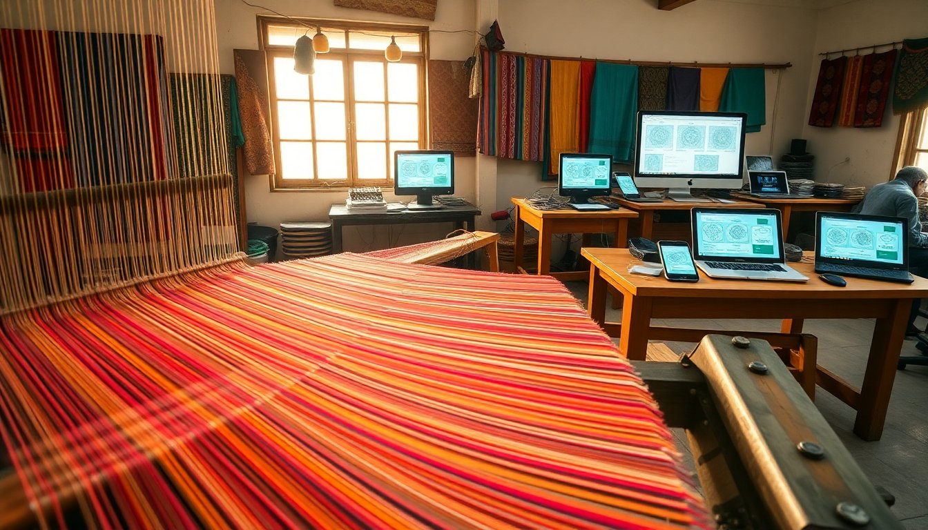 Come le competenze digitali stanno trasformando le pratiche di tessitura della seta in India