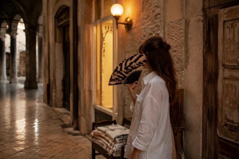 Affrontare il caldo a Bari: ventaglio, tessuti e tecniche low-tech