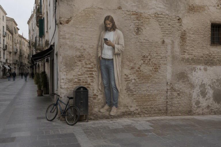 Gesù con l’iPhone a Barletta: arte o irrispetto religioso?