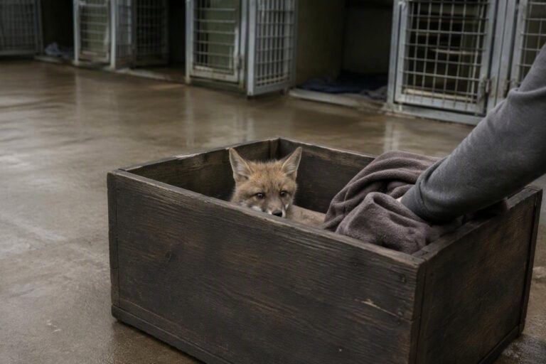 Volpe ferita salvata a Bisceglie: il trasferimento al Centro Recupero Fauna Selvatica