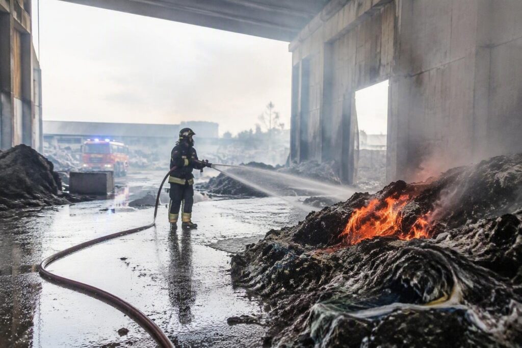 Lequile in fiamme: l’incendio all’Ecocentro e l’allarme ambientale