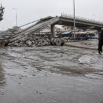 Ponte di via Ruvo a Molfetta chiuso dopo il crollo dei calcinacci