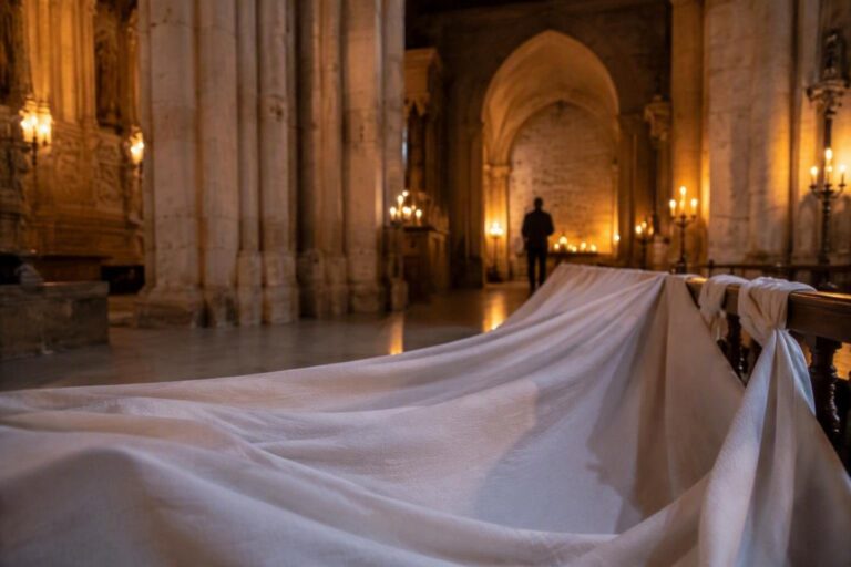 Sudario di Gaza attraversa Palermo e illumina la cattedrale di Mazara